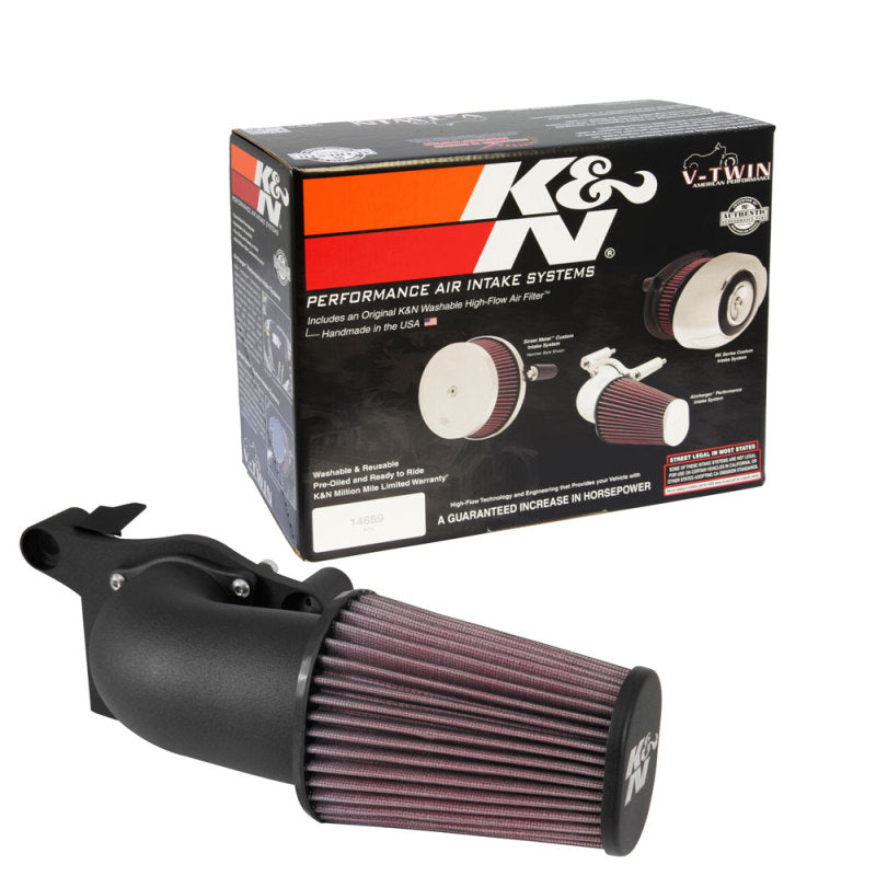 K&N 2017 Harley-Davidson H/D Touring Models Aircharger Performance Intake - Black