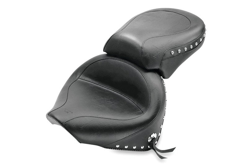 Mustang 00-11 Yamaha V-Star 1100 Classic,02-11 V-Star 1100 Silverado 2PC Seat w/Studs - Black