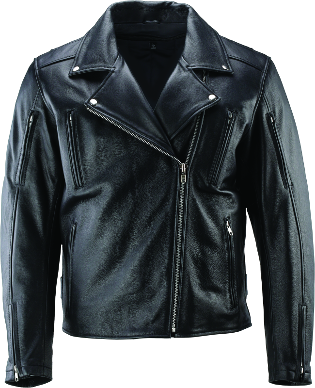 River Road Ironclad Classic Leather Jacket Black - 3XL