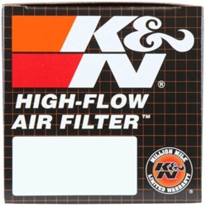 K&N Universal Custom Air Filter - Oval Shape 2in Neck Flange / 5.25in ID / 2.5in Height - Red