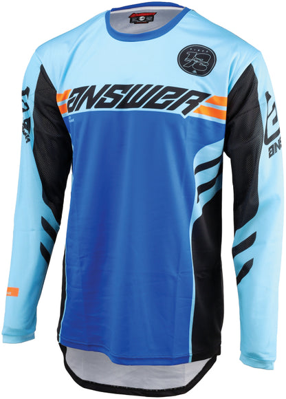 Answer 25 Arkon Nitrus Jersey Blue/Black/Hyper Orange Youth - Large