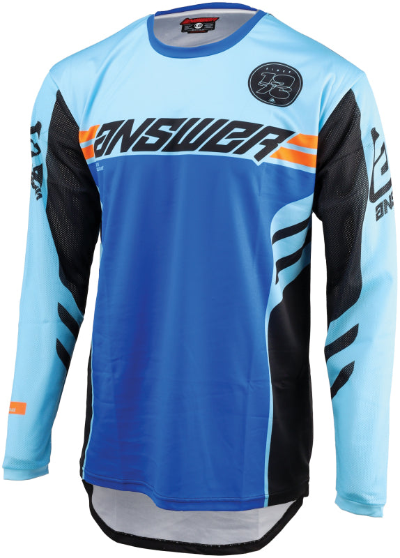 Answer 25 Arkon Nitrus Jersey Blue/Black/Hyper Orange Youth - Small