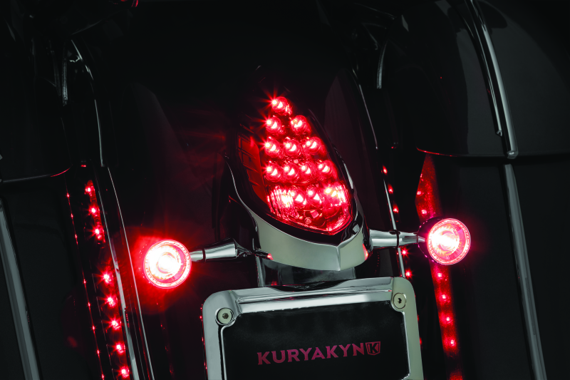 Kuryakyn Rear Turn Signal & License Plate Mount Indian Chrome