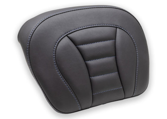 Mustang 08-21 Harley Electra Glide,Rd Glide,Rd King,Str Glide Tour-Pak Pad w/ Blue Stitch - Black