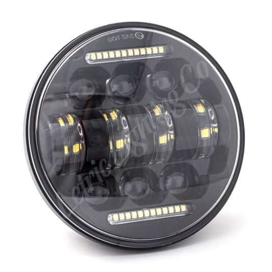 Letric Lighting 5.75? LED Black Diez 10-LED Headlight Dual Horizontal DRL