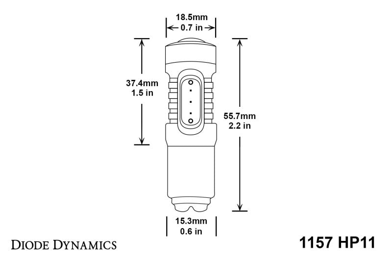 Diode Dynamics 1157 LED Bulb HP11 LED - Red Four