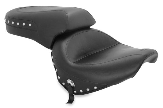 Mustang 98-16 Yamaha V-Star 650 Custom, 98-10 V-Star 650 Cl Touring 1PC Seat w/Studs - Black