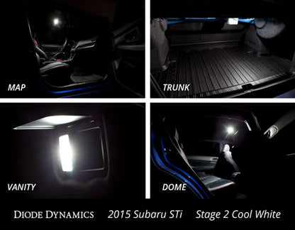 Diode Dynamics 15-19 Subaru WRX Interior Light Kit Stage 1 - Red