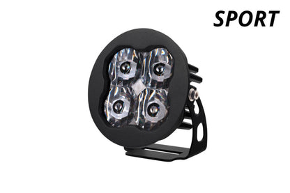 Diode Dynamics SS3 LED Pod Sport - White SAE Driving Round (Single)