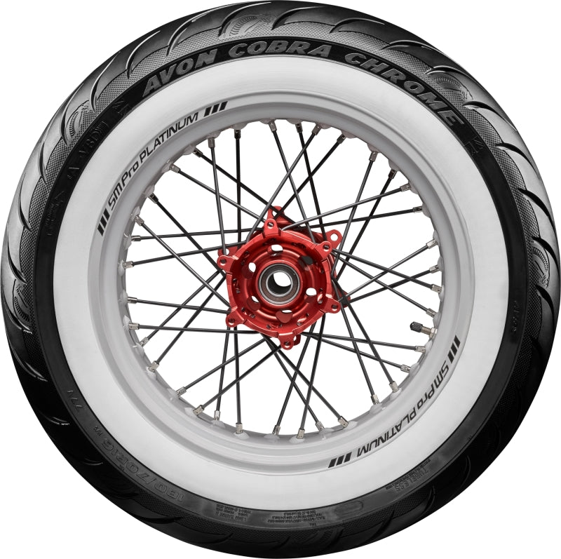 Avon Cobra Chrome AV92 White Sidewall Rear Tire - 170/80-15 83H