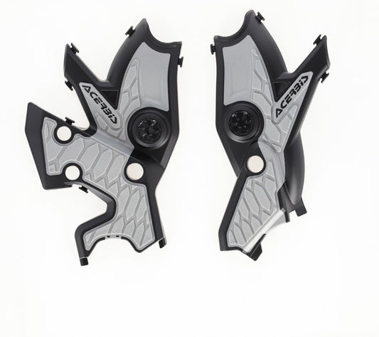 Acerbis 19+ Yamaha Tenere 700 Frame Guards- X-Grip - Black/Silver