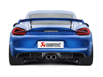 Akrapovic 16-16 Porsche Boxster Spyder / Cayman GT4 (981) Slip-On Line (Titanium) w/ Titanium Tips