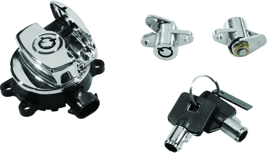 Bikers Choice 14-21 Road King Chrome Ignition Switch & Saddlebag Lock Kit