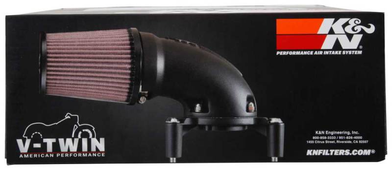 K&N 01-17 Harley Davidson Softail / Dyna FI Performance Air Intake System Silver