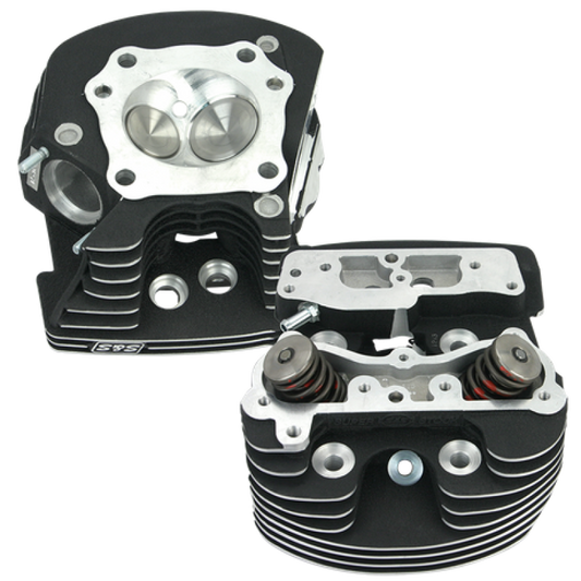 S&S Cycle 84-99 BT Super Stock Cylinder Heads - Polished Aluminum Finish