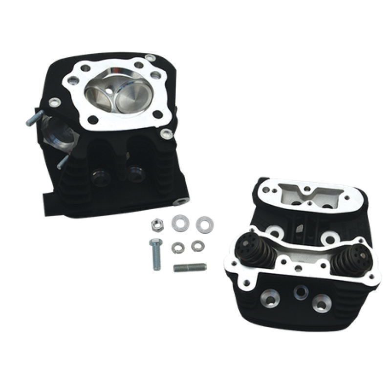 S&S Cycle 91-03 XL Super Stock Cylinder Head Kit For 3-1/2in and 3-5/8in Bore - Wrinkle Black