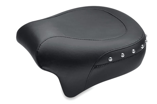 Mustang 08-21 Harley Electra Glide,Rd Glide,Rd King,Str Glide Pass Seat(13.5wide)/Studs - Black