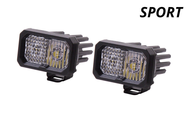 Diode Dynamics Stage Series 2 In LED Pod Sport - White Spot Standard BBL (Pair)