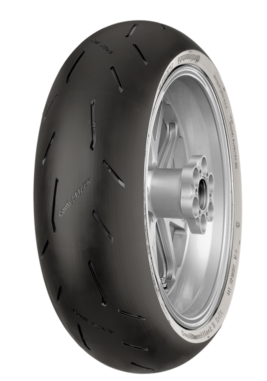 Continental ContiRaceAttack 2 Soft - 190/55 ZR17 M/C 75W TL Rear