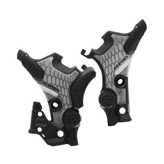 Acerbis 23+ Honda Transalp XL 750 Frame Guards- X-Grip - Black/Gray