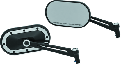 Kuryakyn Heavy Industry Mirrors Satin Black & Chrome