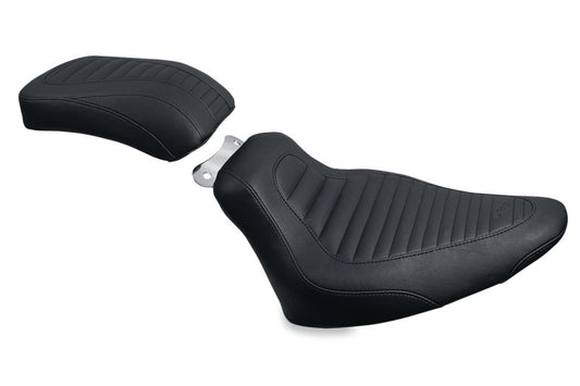 Mustang 00-15 Harley Softail Standard Rear Tire Tripper Passenger Seat - Black