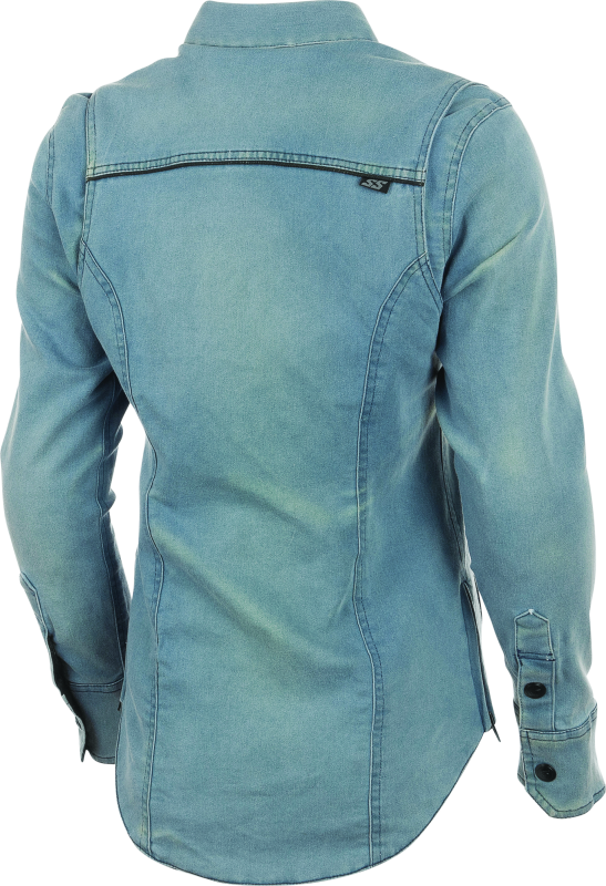 Speed and Strength Speed Society Armored Moto Shirt Denim Blue Womens - XS