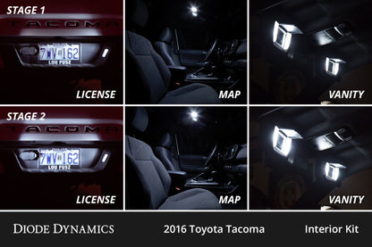 Diode Dynamics 16-23 Toyota Tacoma Interior LED Kit Cool White Stage 2