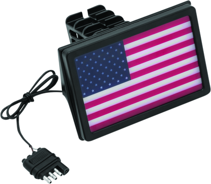 Kuryakyn Freedom Flag LED Hitch Cover Black