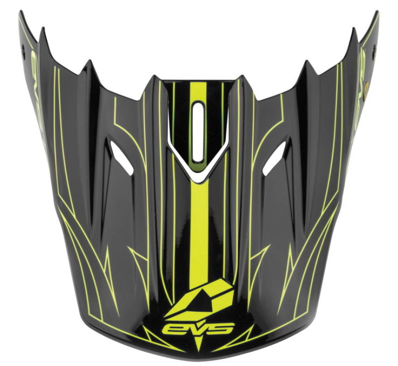 EVS T5 Pinner Visor - Black/Hivis Yellow