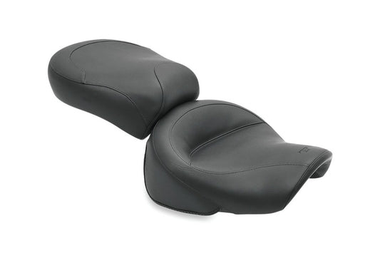 Mustang 96-04 Kawasaki Vulcan 1500 Classic, 99-01 Nomad Standard Touring 2PC Seat - Black