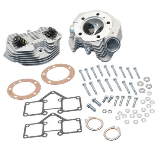 S&S Cycle 66-78 BT Super Stock 3-5/8in Bore O-Ring Style Dual Plug Cylinder Head Kit - Natural