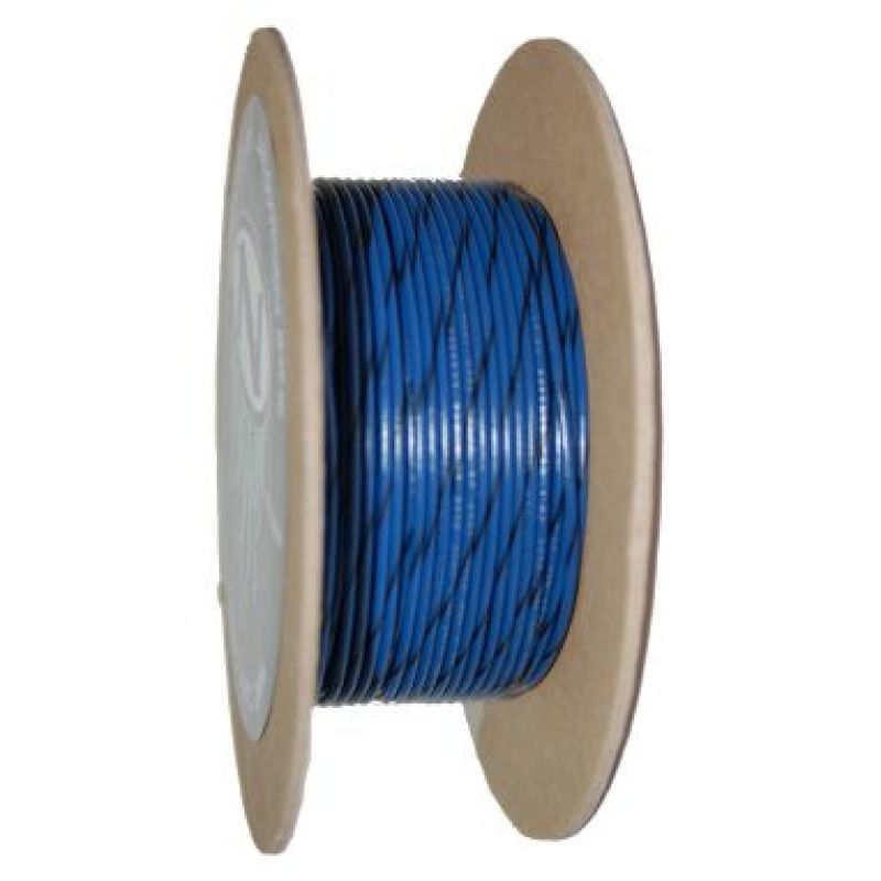 NAMZ OEM Color Primary Wire 100ft. Spool 18g - Blue/Black Stripe