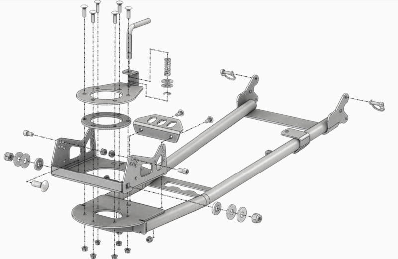 KFI ATV Plow Base Push Tube