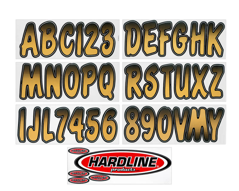 Hardline Boat Lettering Registration Kit 3 in. - 200 Beige/Black