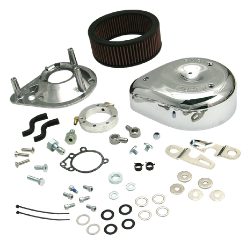 S&S Cycle 2007+ XL Sportster Models w/ Stock EFI Teardrop Air Cleaner Kit - Chrome