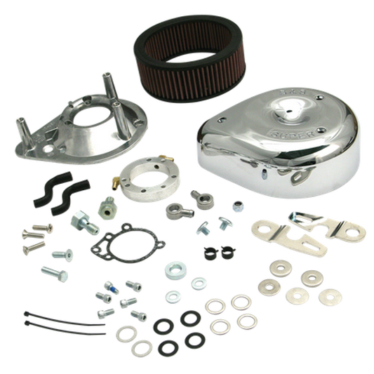 S&S Cycle 2007+ XL Sportster Models w/ Stock EFI Teardrop Air Cleaner Kit - Chrome