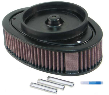 K&N Universal Custom Air Filter - Oval - Red - 8.813 L x 6.188in W x 2.25in H
