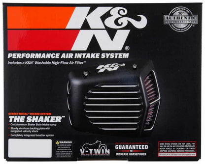 K&N Street Metal Intake System for 01-16 Harley Davidson Softail/Dyna - Shaker Black