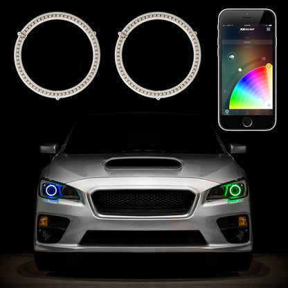 XK Glow 2x100mm - RGB Switchback Halo Million Color XKCHROME Smartphone App Controlled Kit