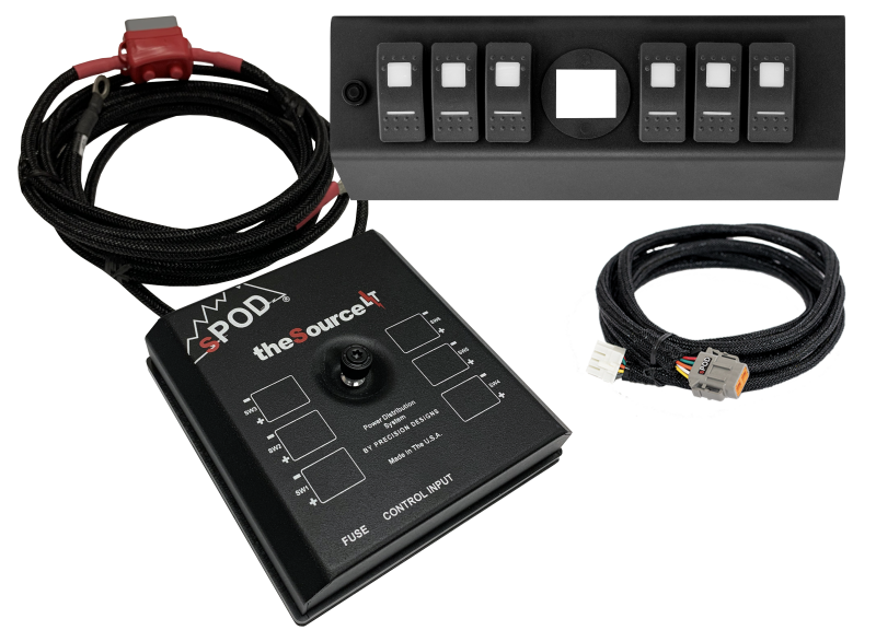 Spod 09-18 Jeep Wrangler JK SourceLT w/ Genesis Adapter and Red LED Switch Panel