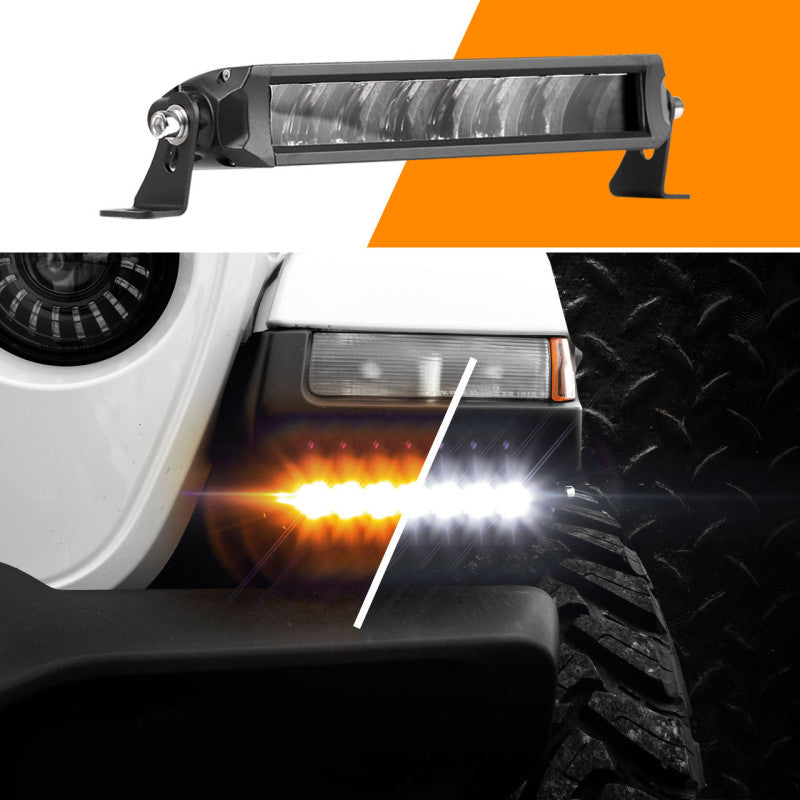 XK Glow Razor Light Bar Fog+Strobe No Wire & Switch 6in