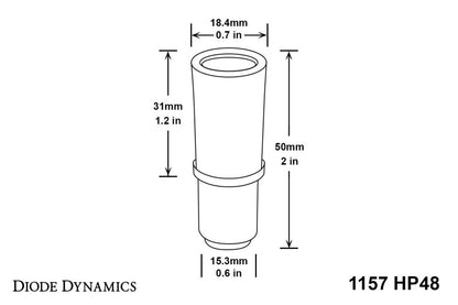 Diode Dynamics 1157 LED Bulb HP48 LED - Red (Single)