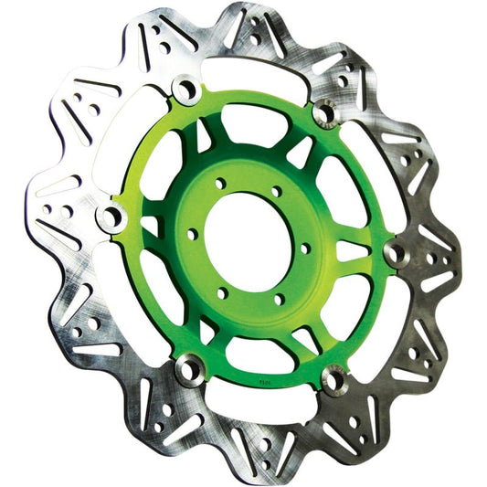 EBC 98-02 Kawasaki ZX6R ZX 600 G/J Front Left/Right Vee Floating Green Rotor